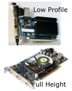 Low Profile and Full Height Graphics Card Comparison