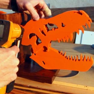 T-Rex Bookends From Scraps