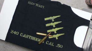 Ammo Box Shirt Painted With Spray Paint