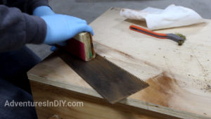 Sanding The Rust Off Starting With A Lower Grit and Moving To A Finer One