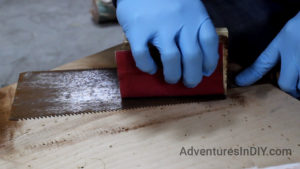Make Sure Not To Sand The Hand Saw Teeth