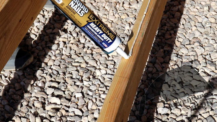 Applying Adhesive To Floor Joists