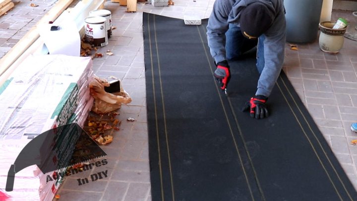 Cutting First Sheet of Underlayment to 19 inches