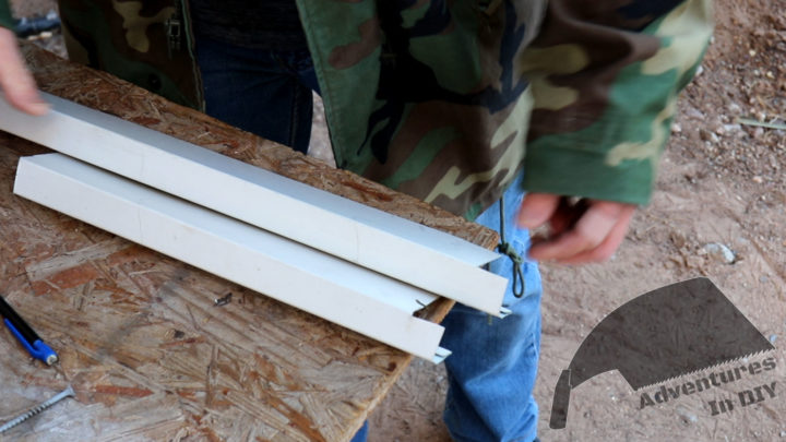 J Channel Cut for Where Soffit Meets Front Wall